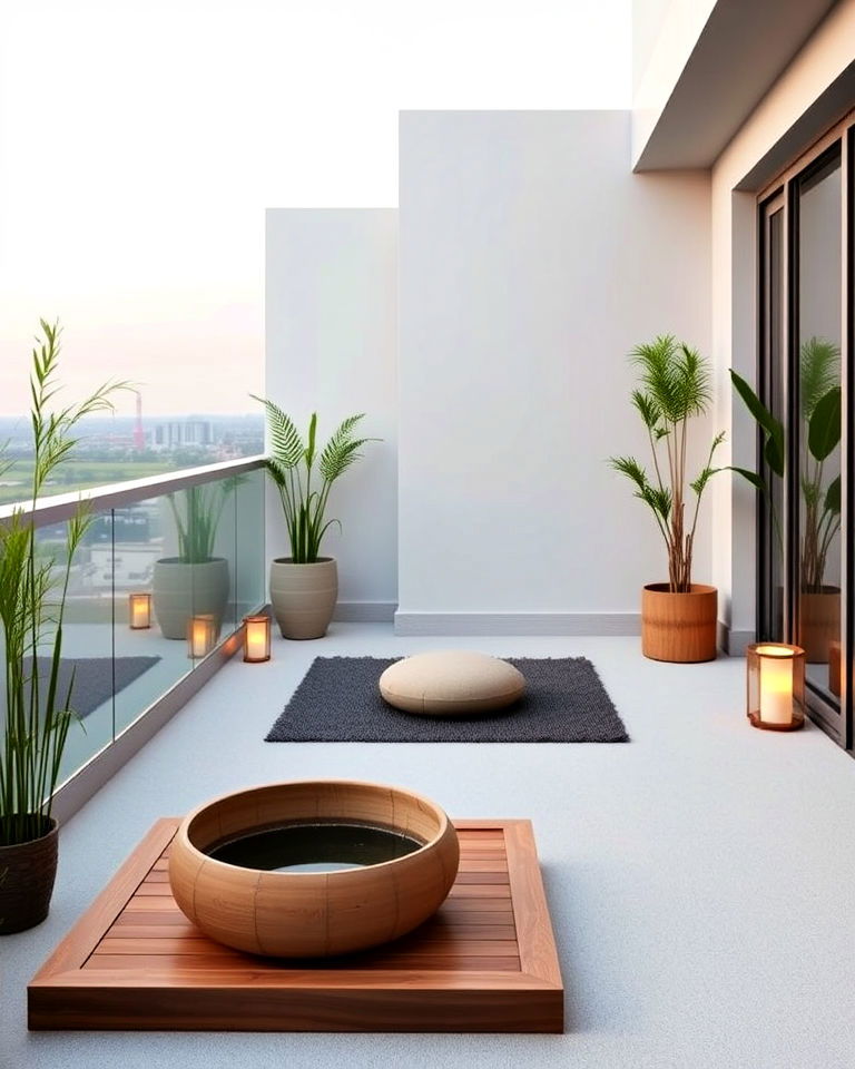 minimalist zen inspired balcony - 15 Penthouse Balcony Ideas