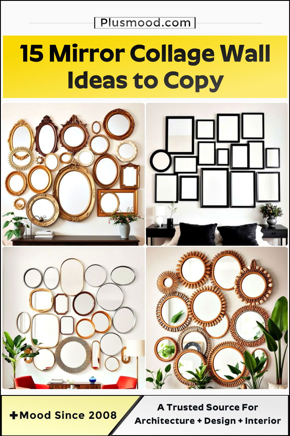 mirror collage wall ideas