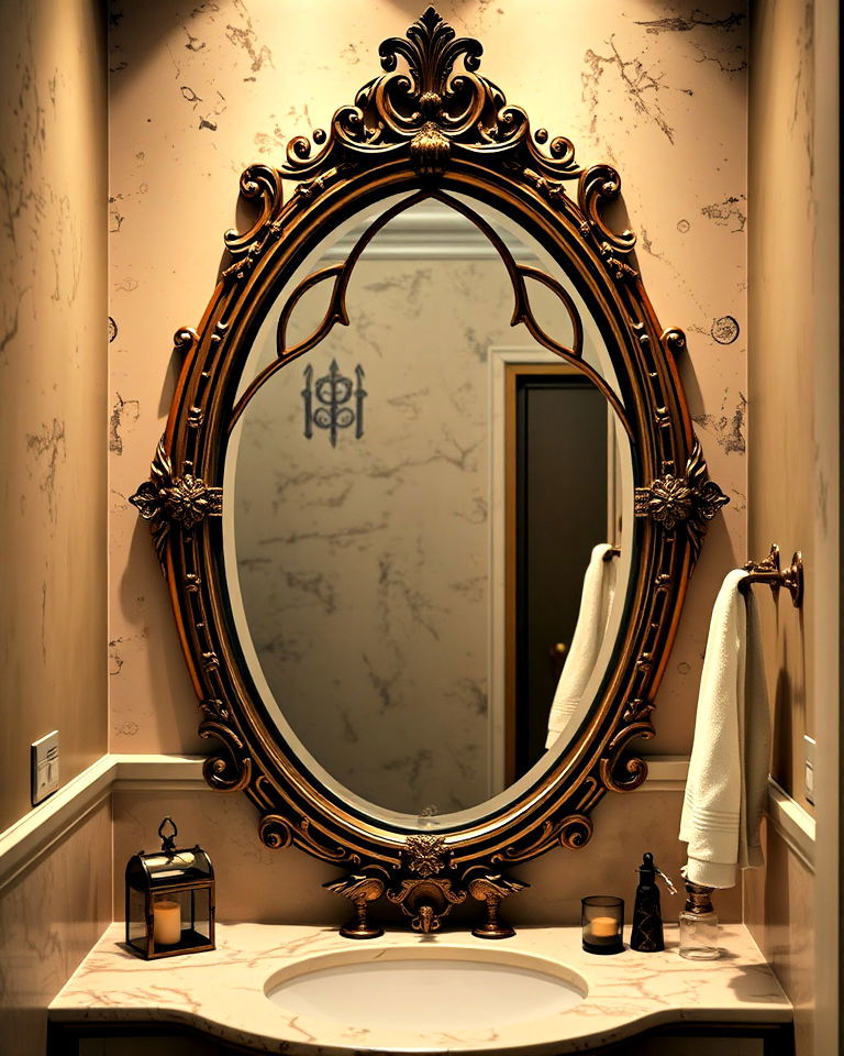 mirror of erised decor for bathroom - 25 Harry Potter Bathroom Ideas