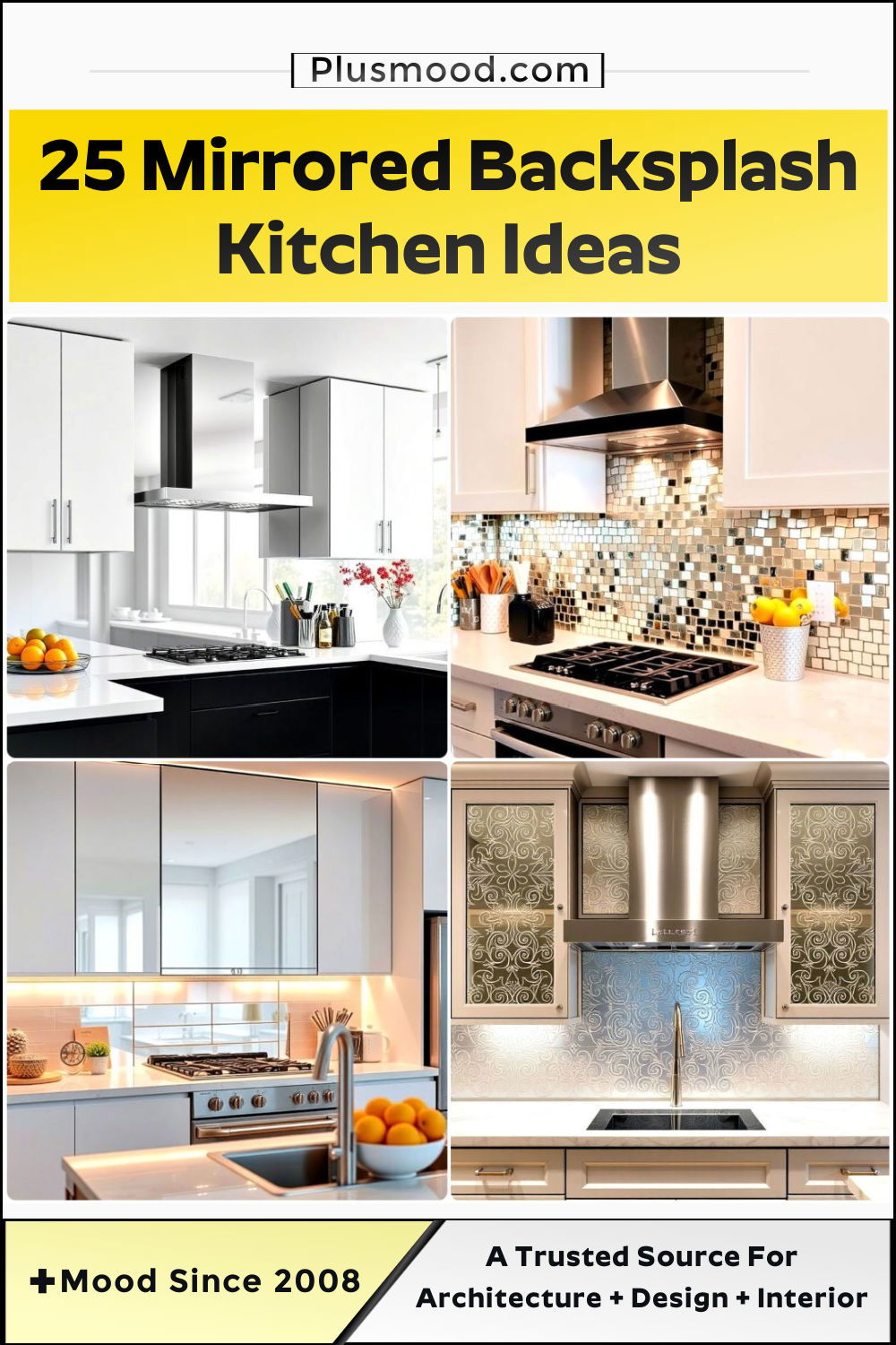 mirrored backsplash kitchen ideas