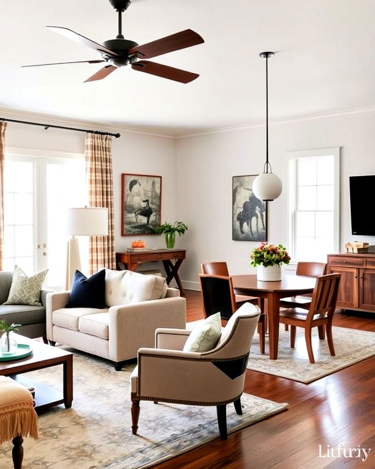 mix and match chairs - 30 Living Room Dining Room Combos