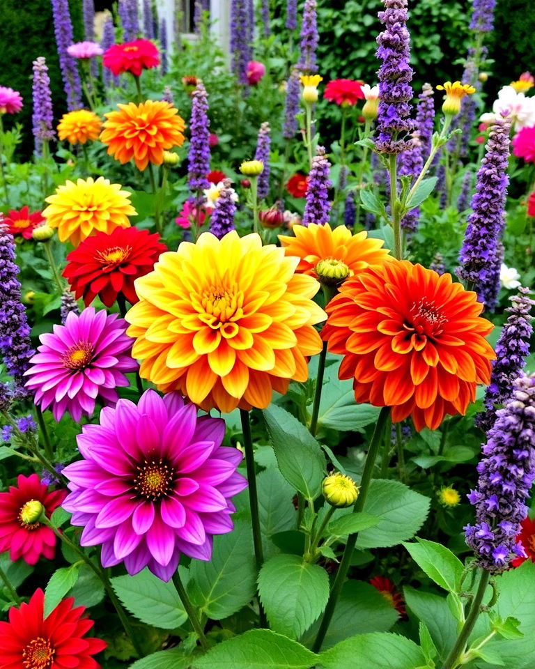 mix dahlias with fragrant plants - 15 Dahlia Garden Ideas