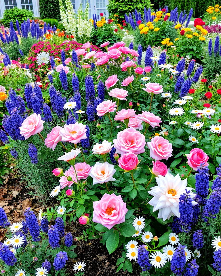 mixed flower beds drift rose landscaping - 20 Drift Rose Landscaping Ideas