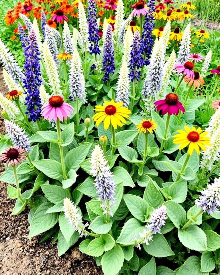 mixed lambs ear perennial borders - 15 Lambs Ear Border Ideas