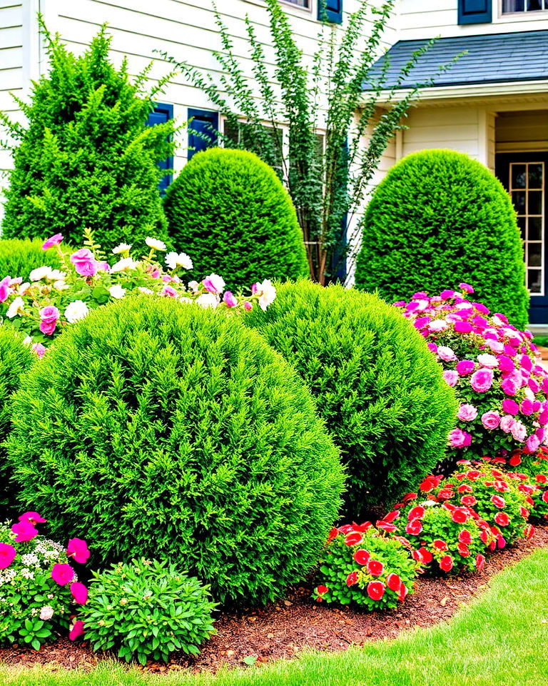 mixed shrub borders for front yard - 15 Front Yard Boxwood Shrubs