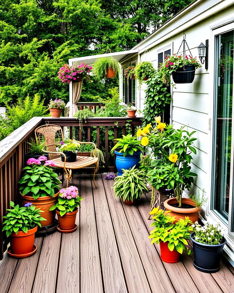 mobile home garden deck - 20 Mobile Home Deck Ideas