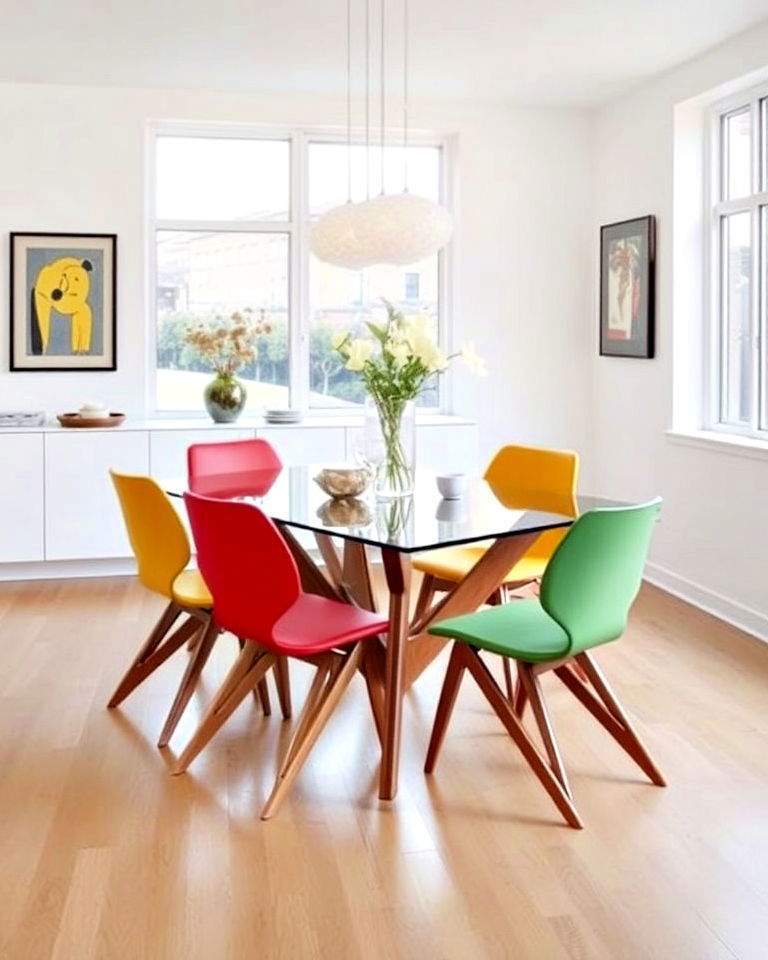 modern 1960s feel glass top dining tables - 15 1960s Dining Room Ideas