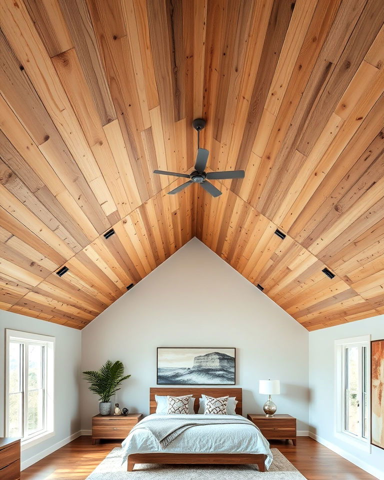 modern angled plywood ceiling - 20 Plywood Ceiling Ideas