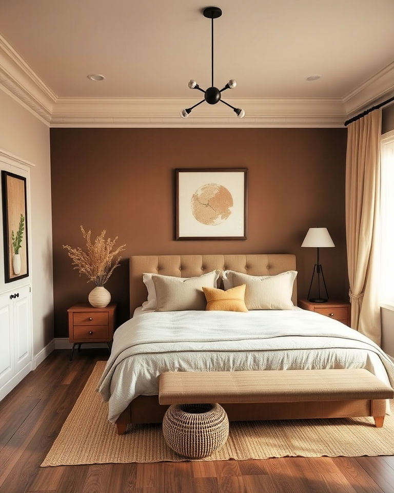 modern beige and brown bedroom - 25 Colors That Go With Brown for Any Room