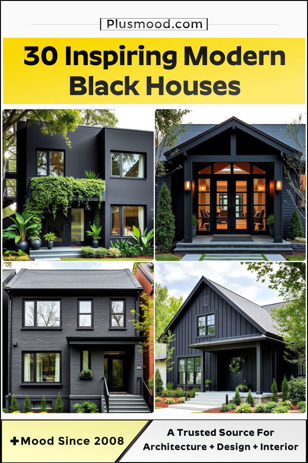 modern black houses