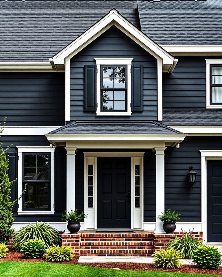 modern charcoal black vinyl siding - 40 Vinyl Siding Colors