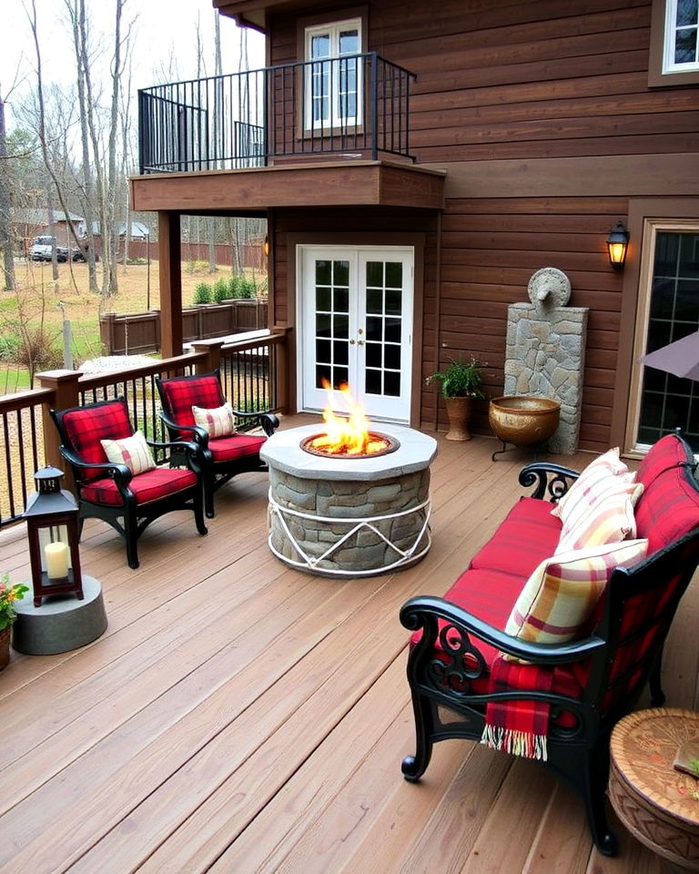 modern composite deck with rustic charm - 25 Composite Deck Ideas