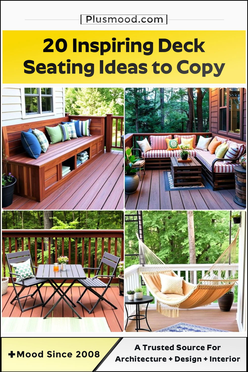 modern deck seating ideas