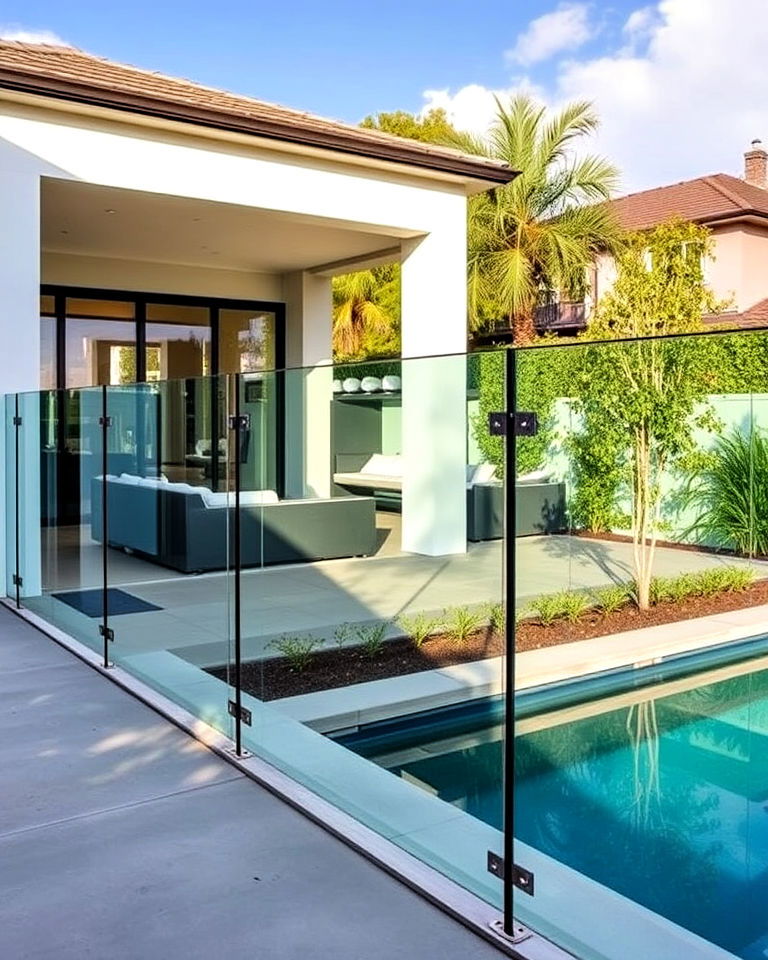 modern elegance glass fence - 40 Types of Fences