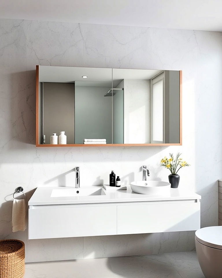 modern floating vanity design - 30 Dream Bathroom Ideas