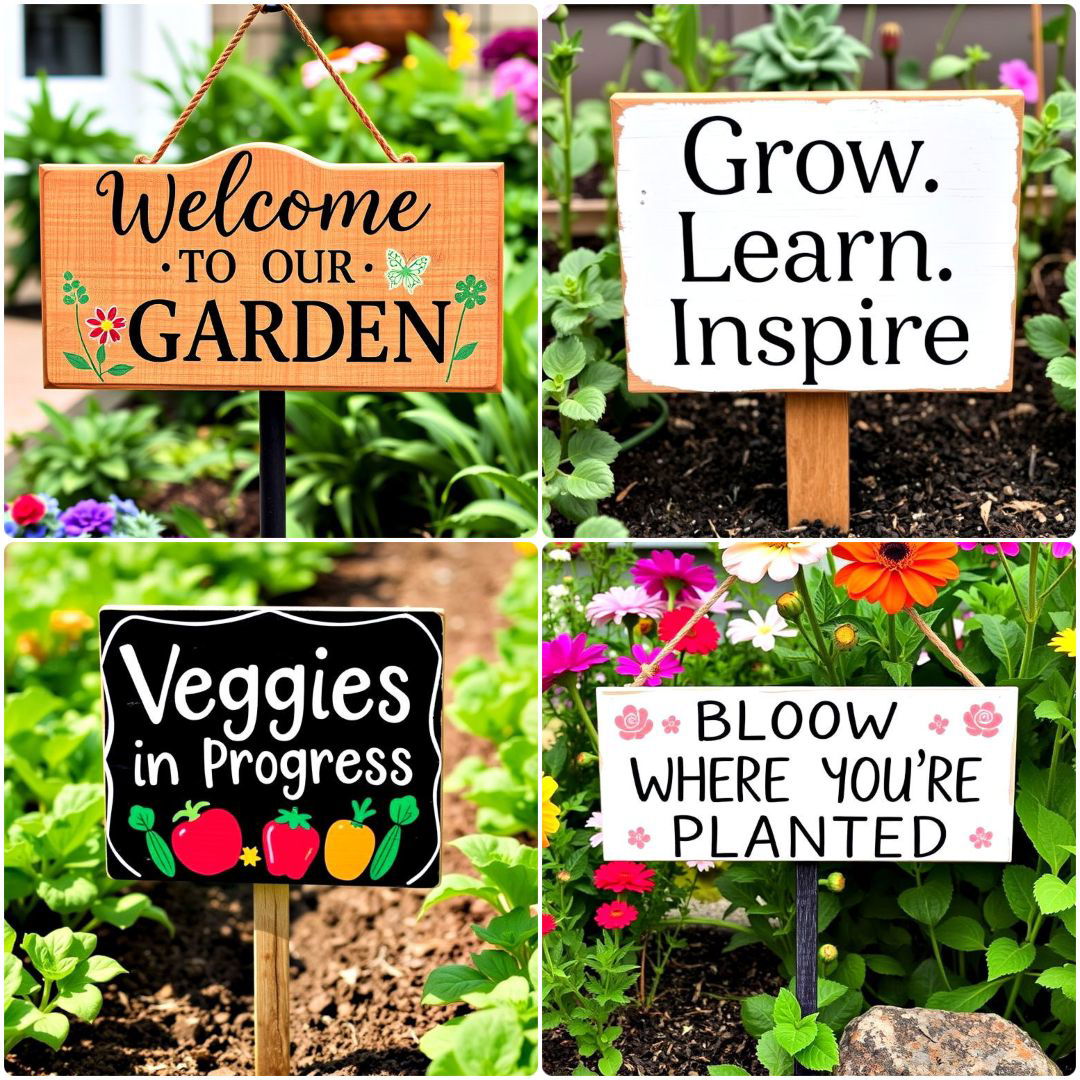 modern garden sign ideas