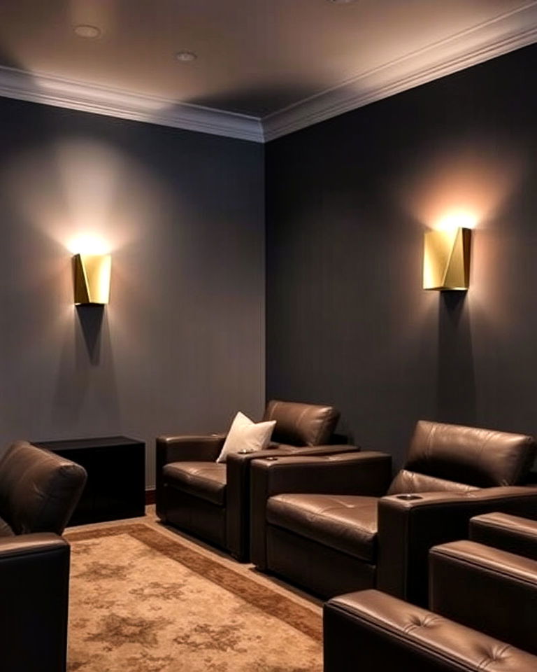 modern geometric sconces - 15 Home Theater Wall Sconce Ideas