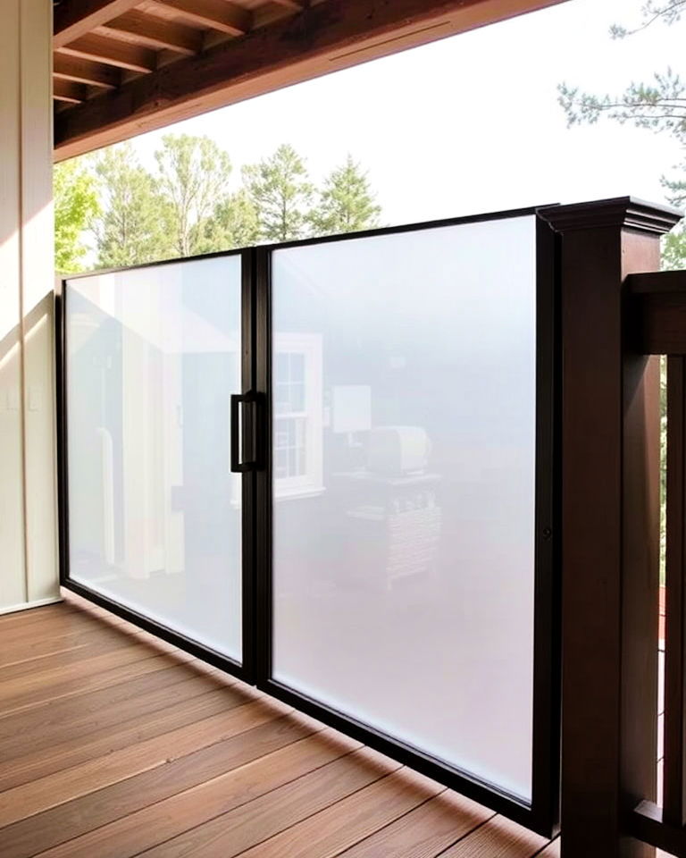 modern glass panel deck gate - 25 Deck Gate Ideas