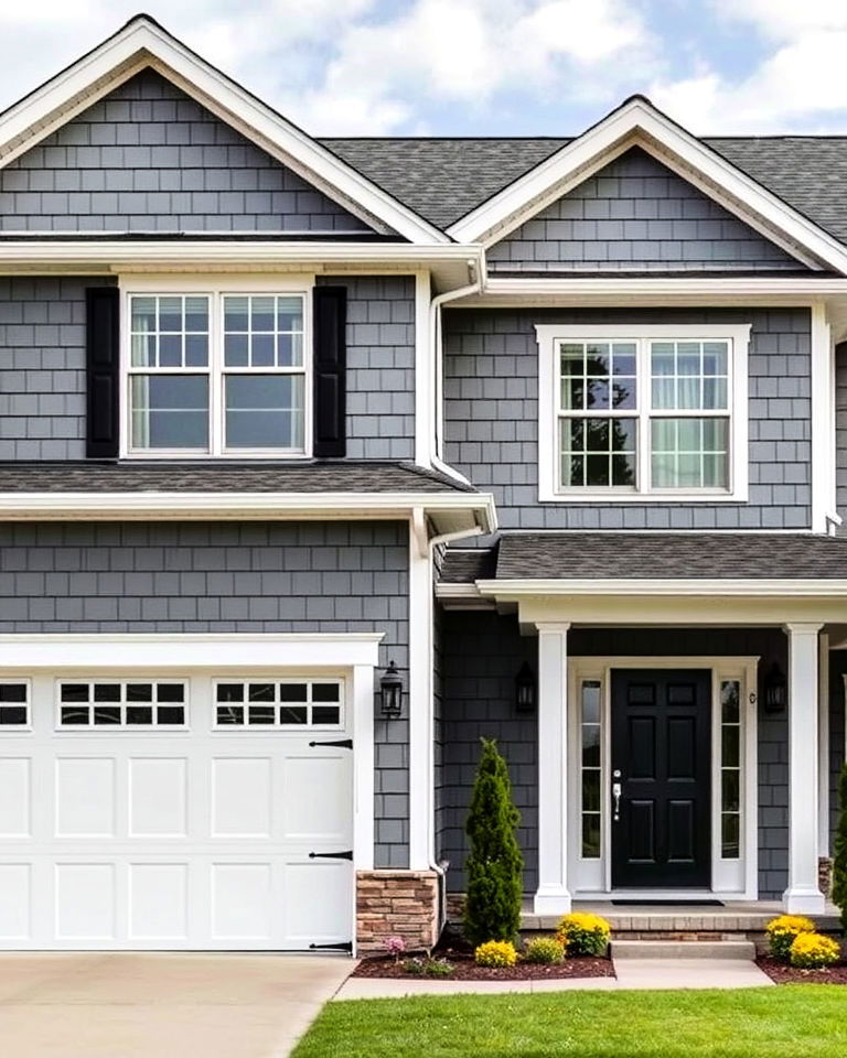 modern granite gray vinyl siding - 40 Vinyl Siding Colors