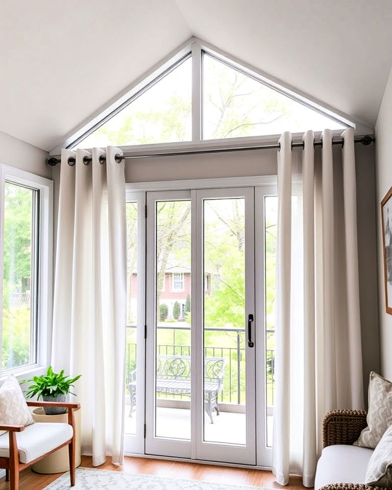 modern grommet sunroom curtains - 20 Sunroom Curtain Ideas
