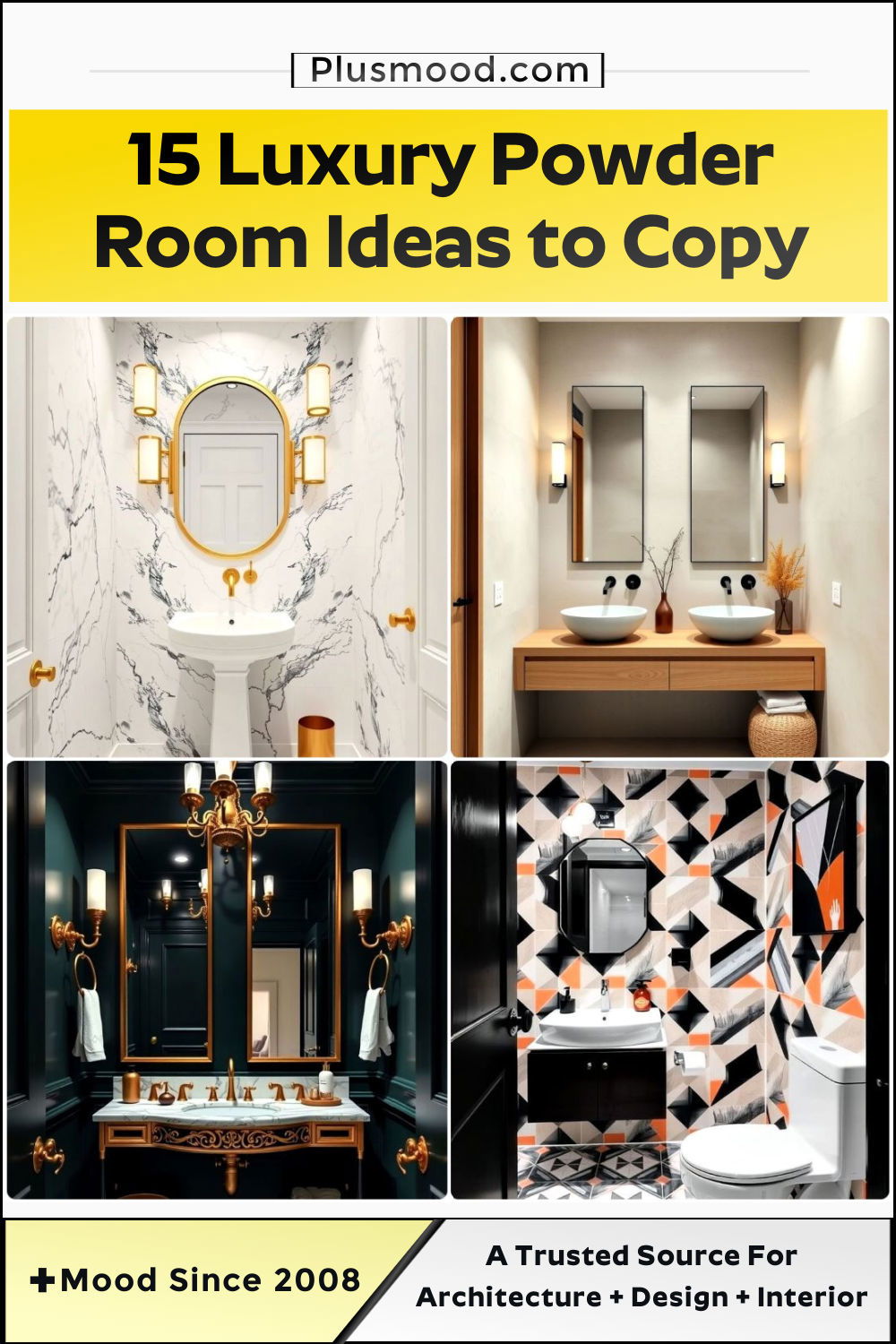 modern luxury powder room ideas