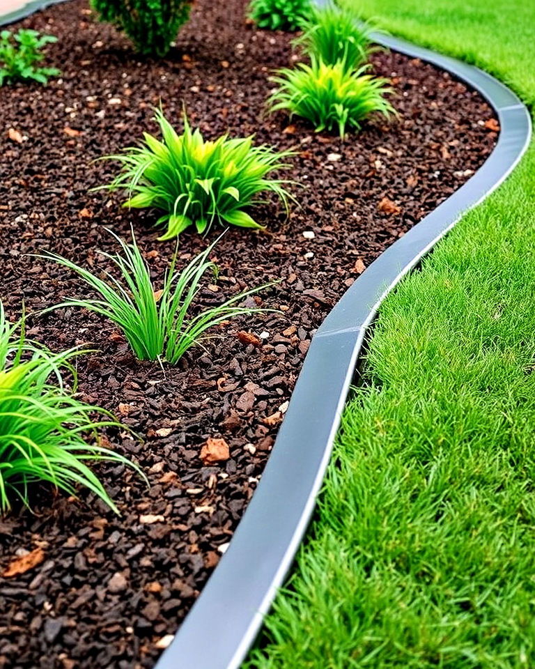 modern metal mulch edging - 15 Mulch Edging Ideas