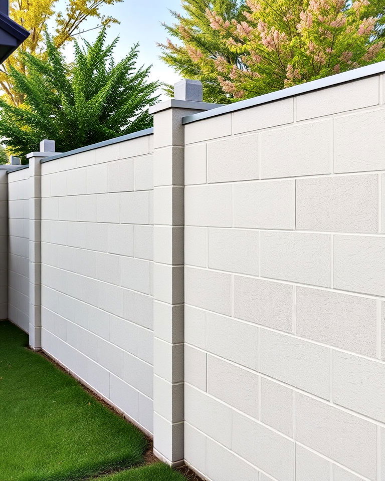 modern minimalist cinder block fence - 25 Cinder Block Fence Ideas