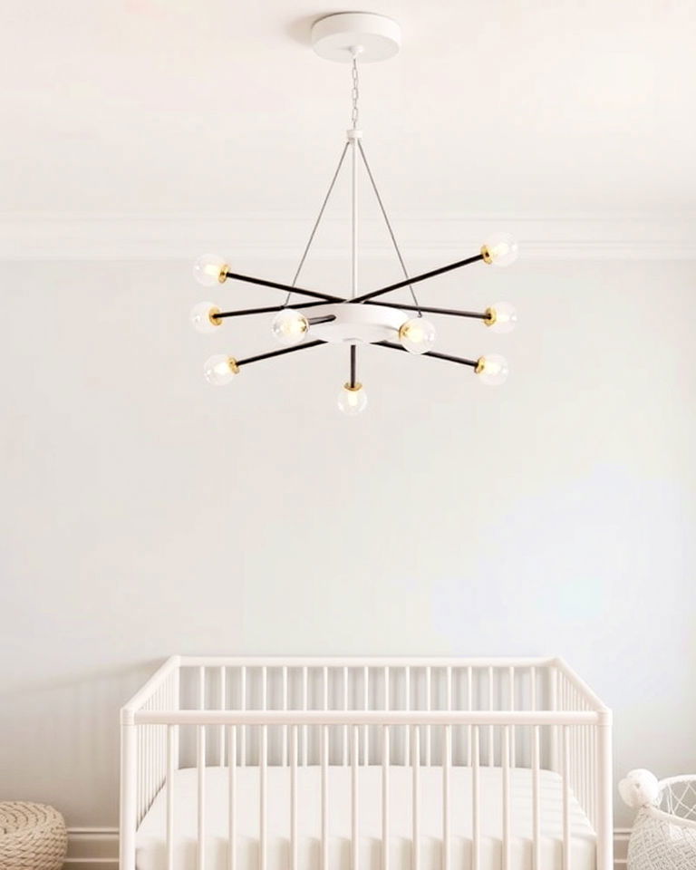 modern minimalist style chandelier - 15 Nursery Chandelier Ideas