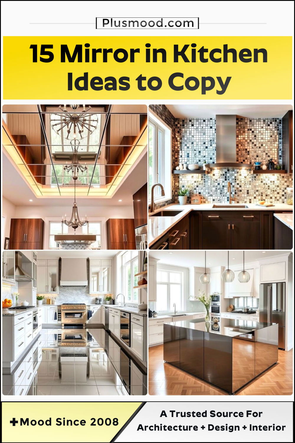modern mirror in kitchen ideas