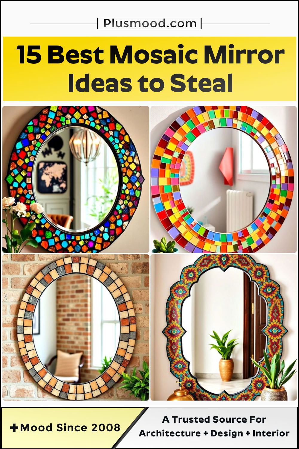 modern mosaic mirror ideas