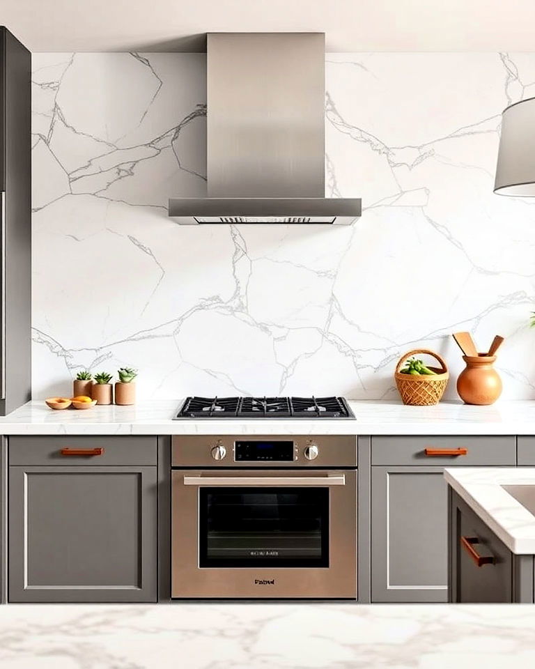 modern quartzite backsplash panels - 20 Stone Kitchen Backsplash Ideas
