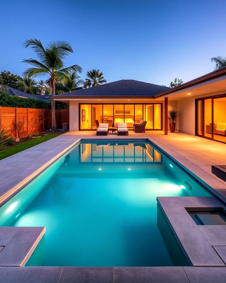 modern rectangular fiberglass pool - 15 Fiberglass Pool Designs