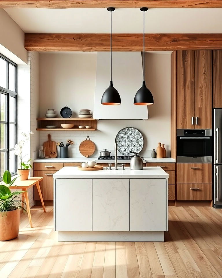modern rustic kitchen neutral color palettes - 25 Modern Rustic Kitchen Ideas