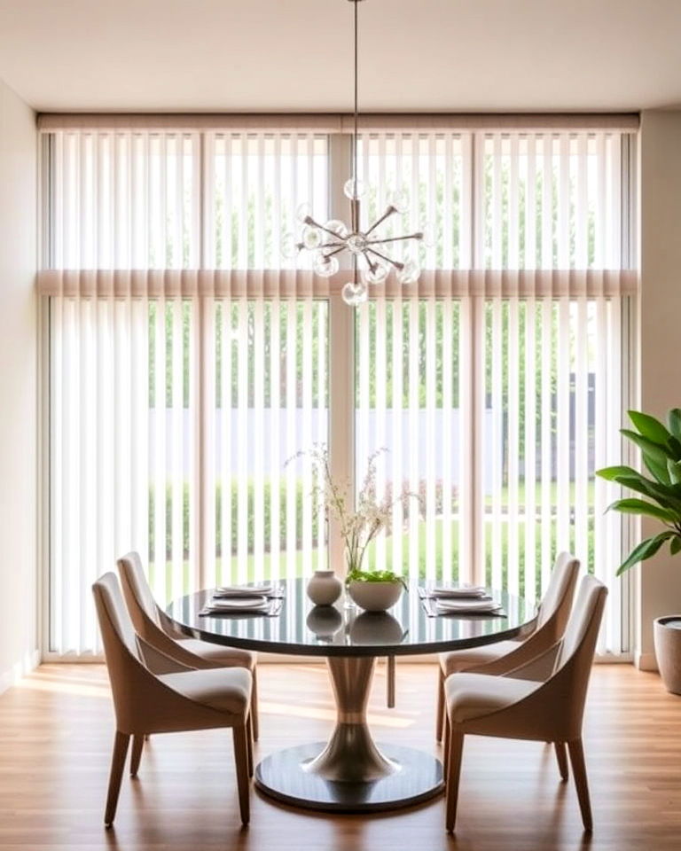 modern sliding glass doors as large window - 20 Dining Room Window Ideas