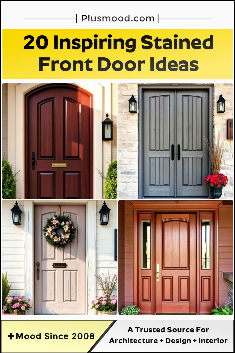 modern stained front door ideas