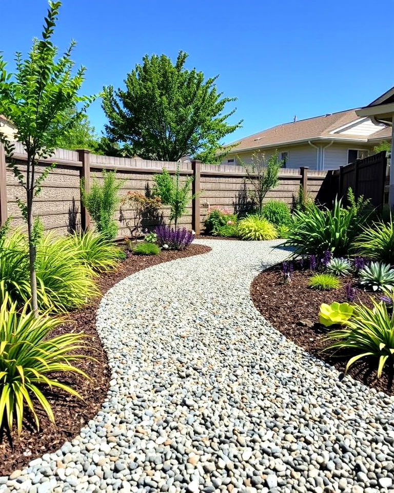 modern traditional mulch with pea gravel - 20 Pea Gravel Landscaping Ideas