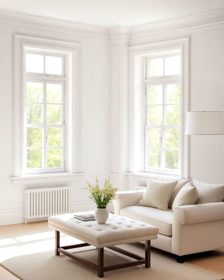modern white window frames - 20 White Interior Design Ideas