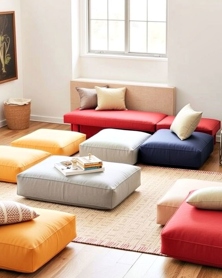 modular floor seating - 30 Floor Seating Ideas