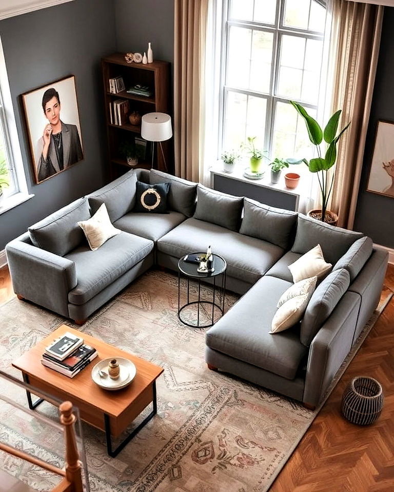 modular sectional for small living room - 25 Small Living Room Sectional Layout Ideas