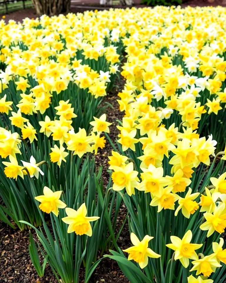 monochromatic daffodil garden theme - 15 Daffodil Garden Ideas