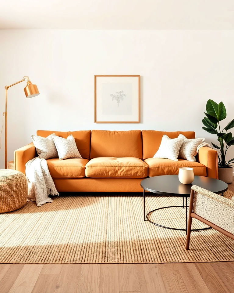 monochromatic tan sofa living room - 15 Tan Sofa Living Room Ideas