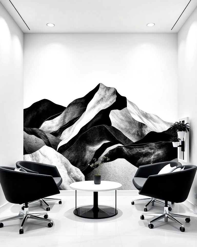 monochrome mural office wall - 30 Office Wall Murals
