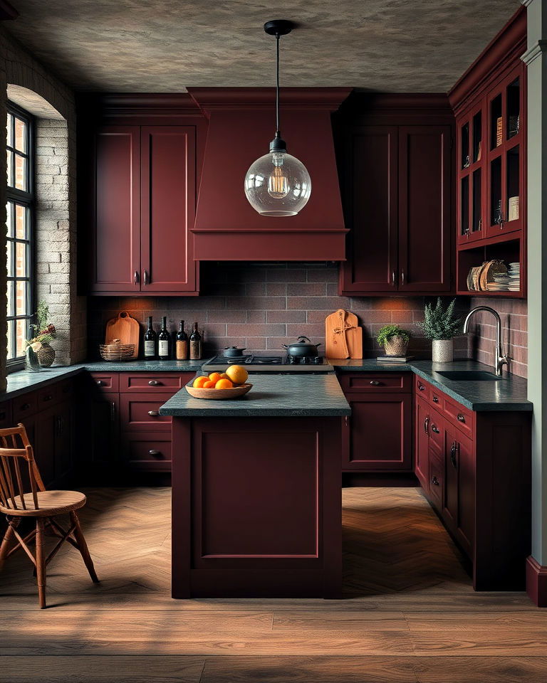 moody color palette within a dark academia kitchen - 25 Dark Academia Kitchen Ideas