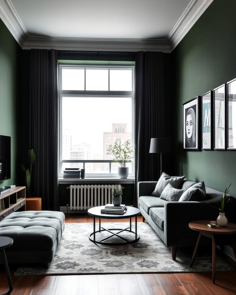 moody wall colors dark academia apartment - 15 Dark Academia Apartment Ideas