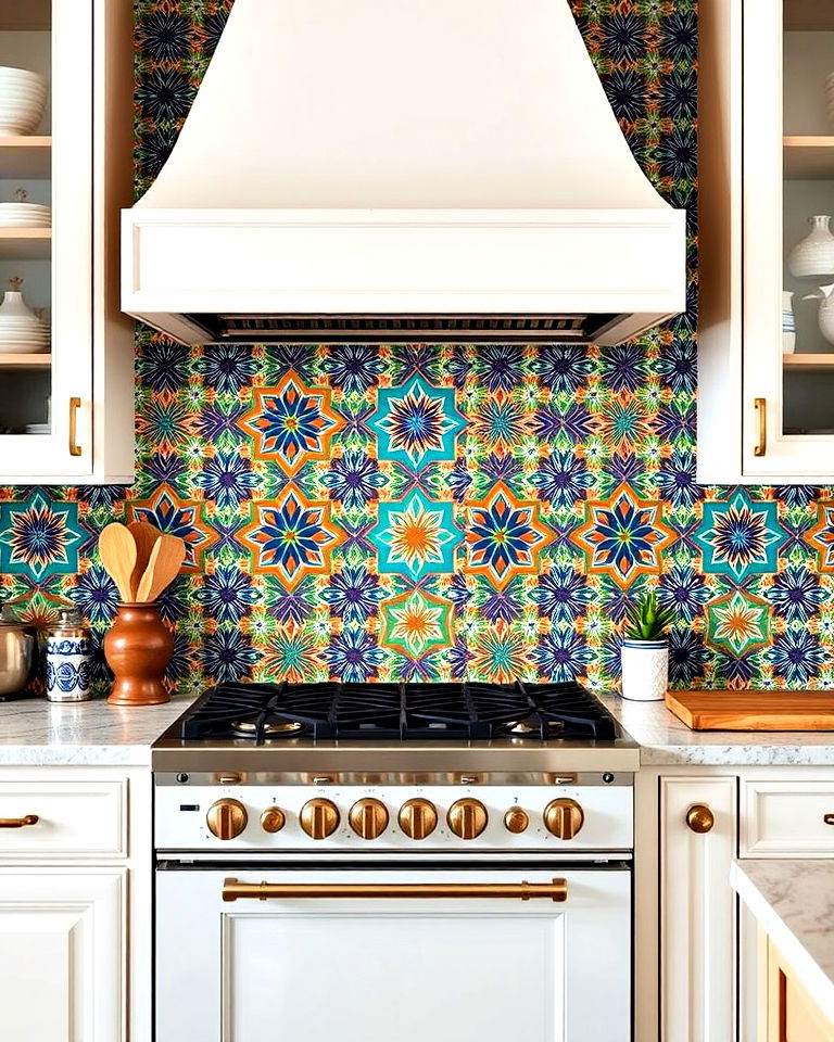 moroccan mosaic tile patterns - 15 Mosaic Tile Backsplash Kitchen Ideas