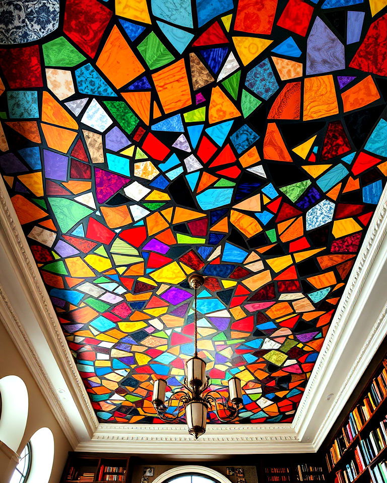 mosaic inspired ceiling mural - 25 Ceiling Murals