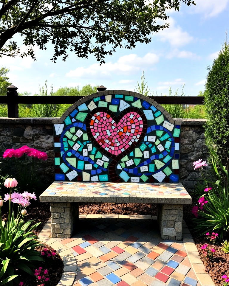 mosaic tile dedication memorial garden - 30 Memorial Garden Ideas