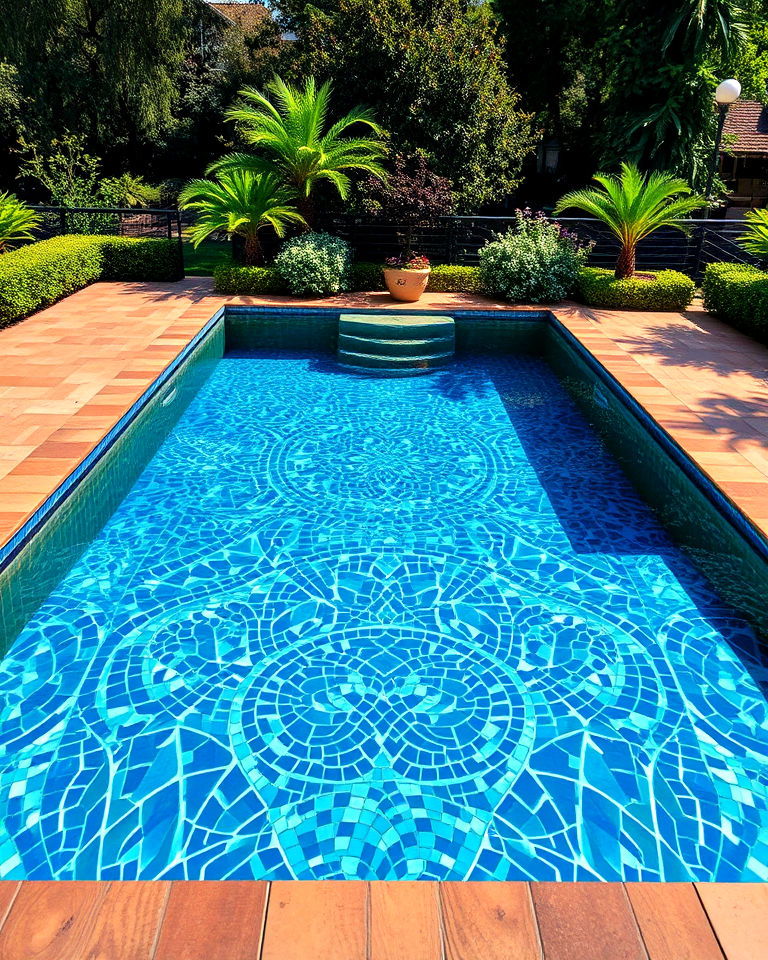 mosaic tile garden pool - 15 Garden Pool Ideas