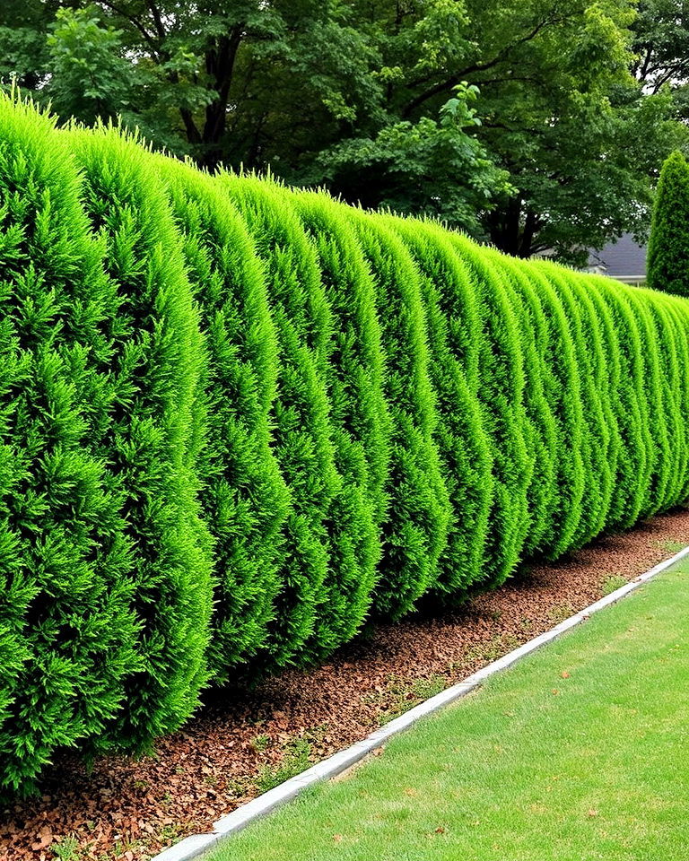 mugo pines are a smart choice for low water landscapes - 25 Property Line Landscaping Ideas