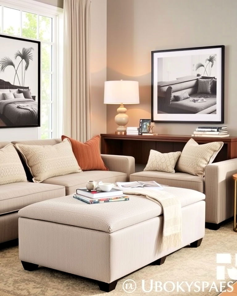 multi functional furniture for transitional interior - 25 Transitional Interior Design Ideas